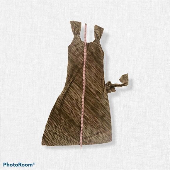 ANTHROPOLOGIE SWEET PEA BY STACI FRATI SLEEVELESS PRINTED MESH BODYCON DRESS L - Picture 7 of 8